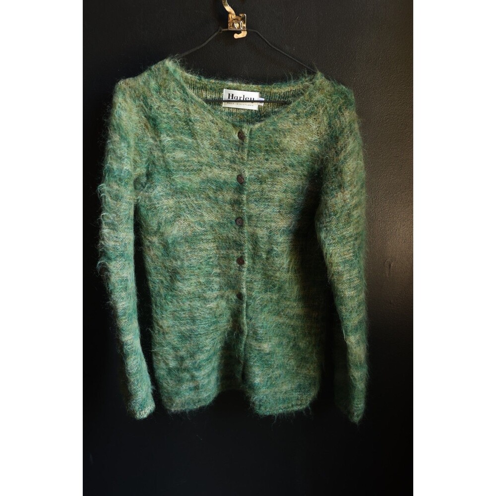 Vintage Harley’s Of Scotland Wool Superkid Mohair Button Down Cardigan Fuzzy